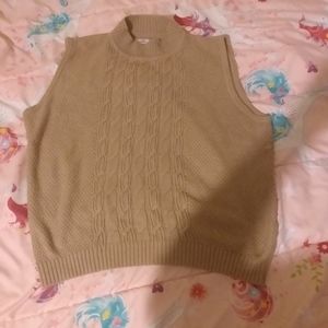 Beige Haband Sweater TurtleneckVest
